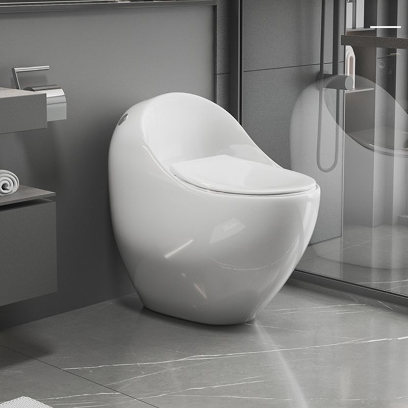 Contemporary Floor Mount Flush Toilet Siphon Jet Toilet Bowl for Washroom