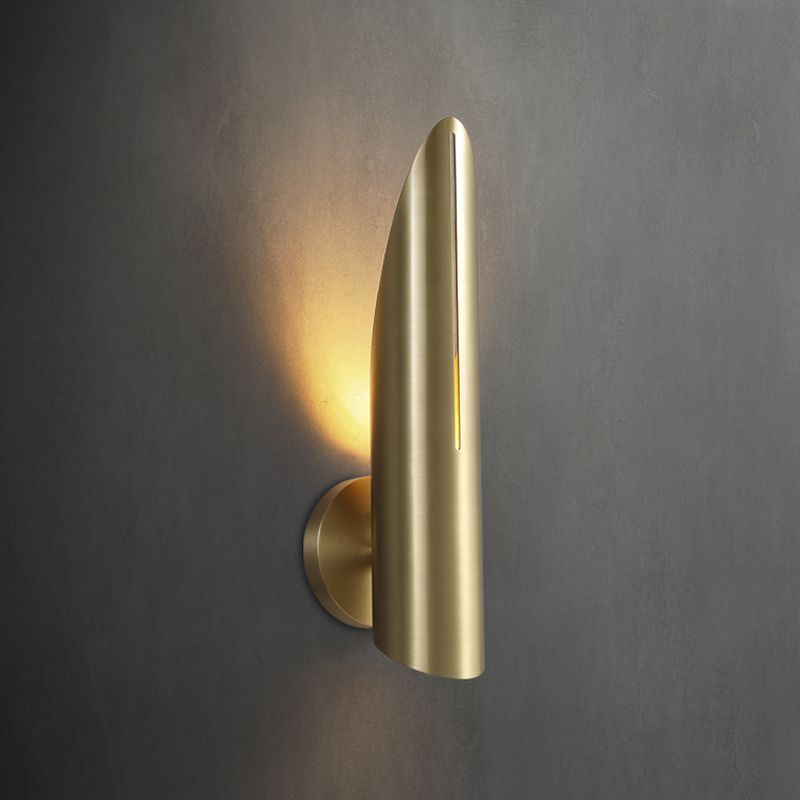 Nordic Style Wall Light Geometric 1 Light Wall Sconce with Brass for Bedroom
