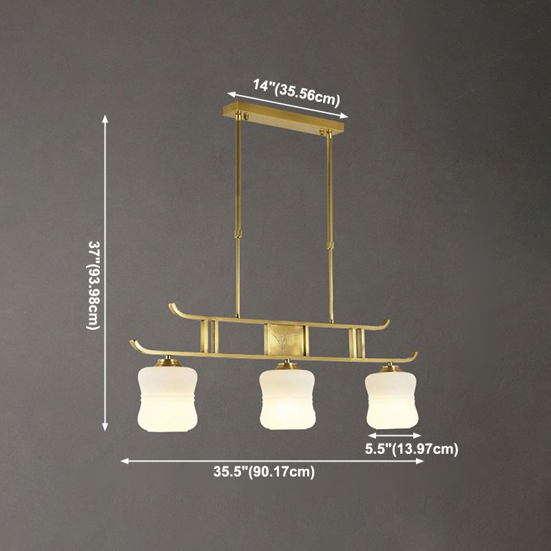 Modern Geometry Island Lighting Fixtures Glass 3 Light Pendant Lighting