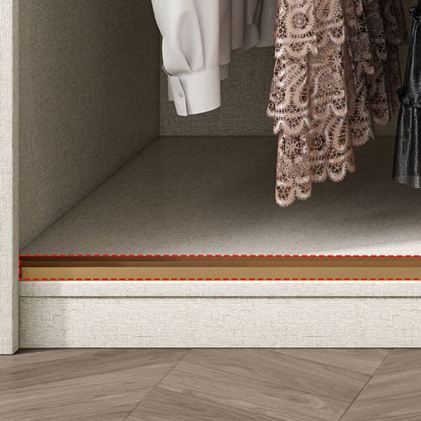 Manufactured Wood White Wardrobe Modern Cabinet with Sliding Doors