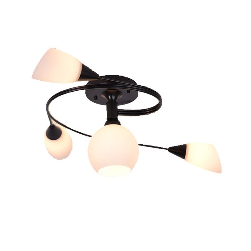 Glass Geometric Shape Flush Mount Light Modern-Style Multi Lights Flush Ceiling Light