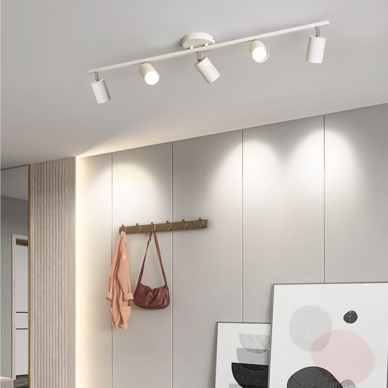 Contemporary Ceiling Light Multi - Light Ceiling Semi Flush in Black / White