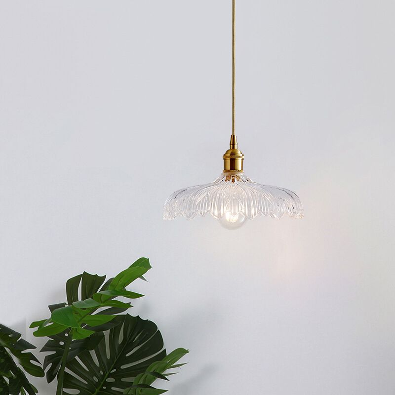 Industrieel hangende plafondlichtglas 1-licht hanglampje voor slaapkamer