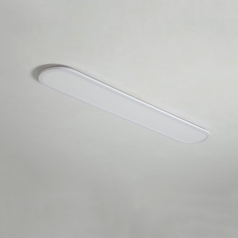 Modern Simple Iron Ceiling Light Ellipse Ceiling Lamp with Acrylic Shade for Bedroom