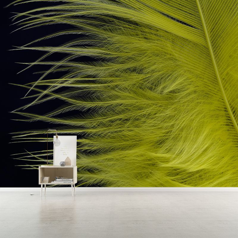 Feather Wall Mural Wallpaper Mildew Resistant Wall Covering for Bedroom