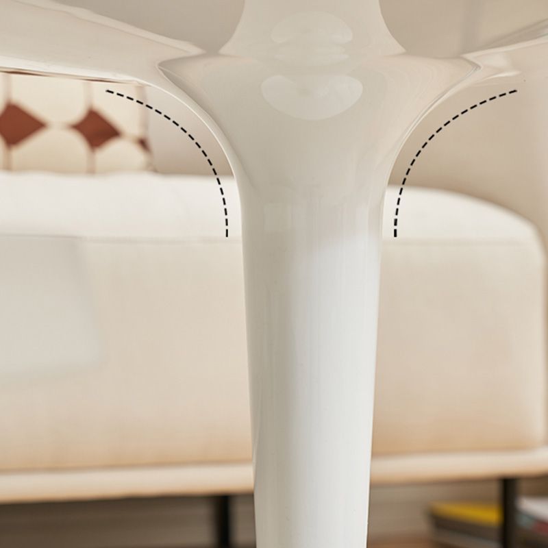 Contemporary Round Side End Table Plastic Pedestal Sofa Side Table