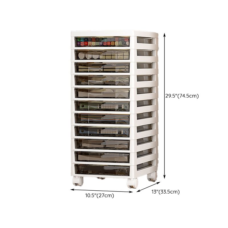 Transparent Filing Cabinet Modern Plastic Drawers File Cabinet