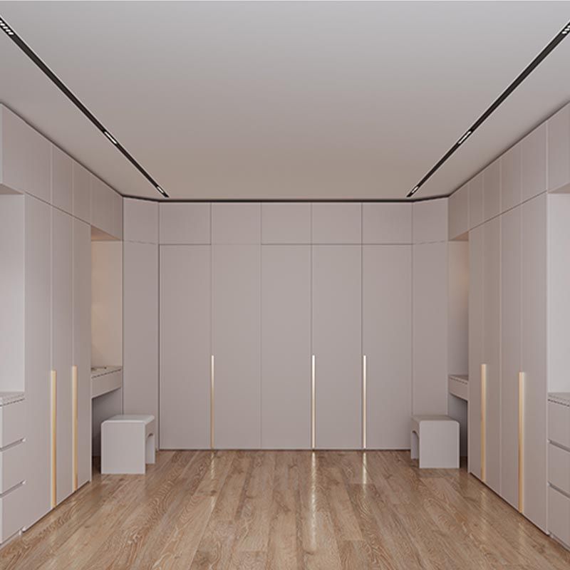 Bedroom Storage Cabinet with Hinged Door Manufactured Wood Modern Cabinet