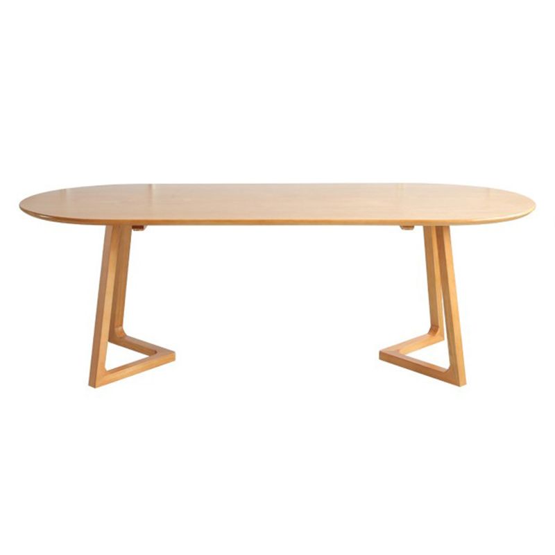 Simplicity Oval Top Restaurant Table Solid Wood Dining Table for Dining Room