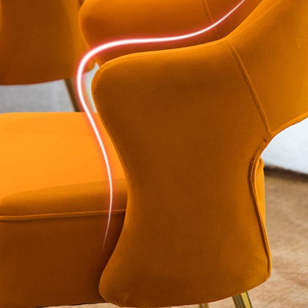 Fauteuils de salle à manger en métal nordique, chaise latérale à dossier ouvert pour Restaurant
