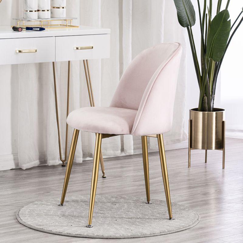 Glam Style 16.5'' Wide Dining Room Chair Solid Back Side Chair with 4 Legs for Home Use