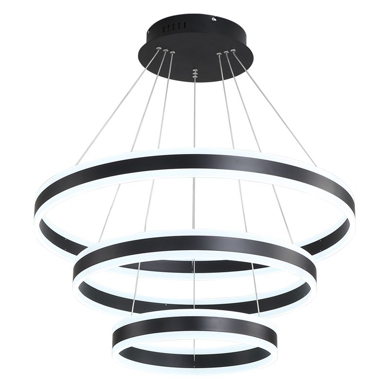 Schwarzstufte Metallkreis Decke Anhänger zeitgenössische Deckenbeleuchtung