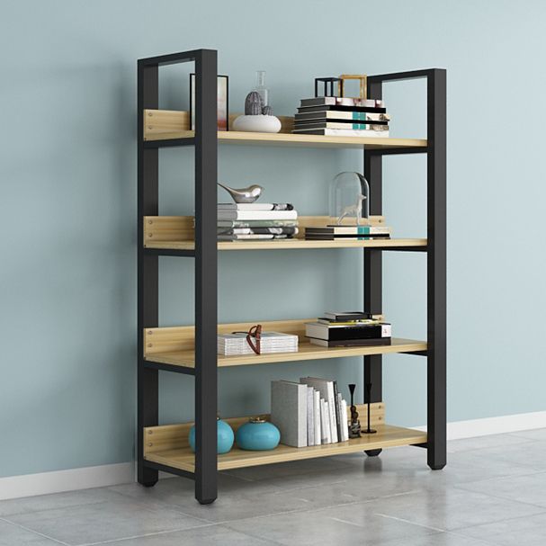 Modern Etagere Mental Bookcase Open Back Bookshelf for Balcony and Living Room