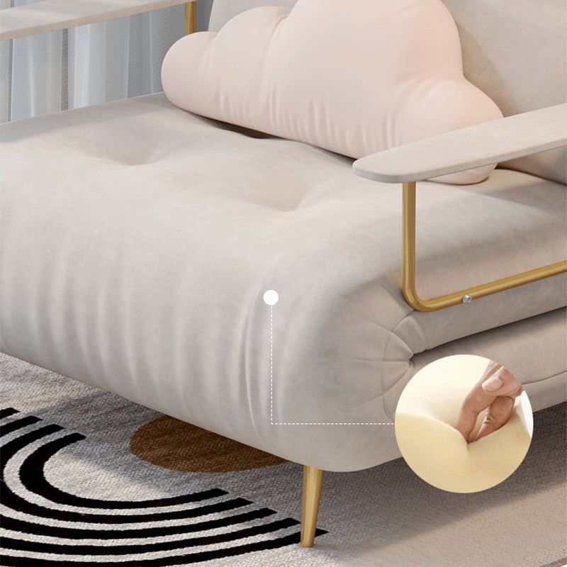 Fabric Upholstered Futon Chair Tufted Twin Futon Sleeper Sofa