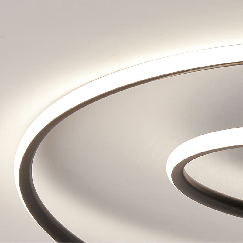 Lámpara de techo de línea LED con montaje empotrado estilo modernista para sala de estar y comedor