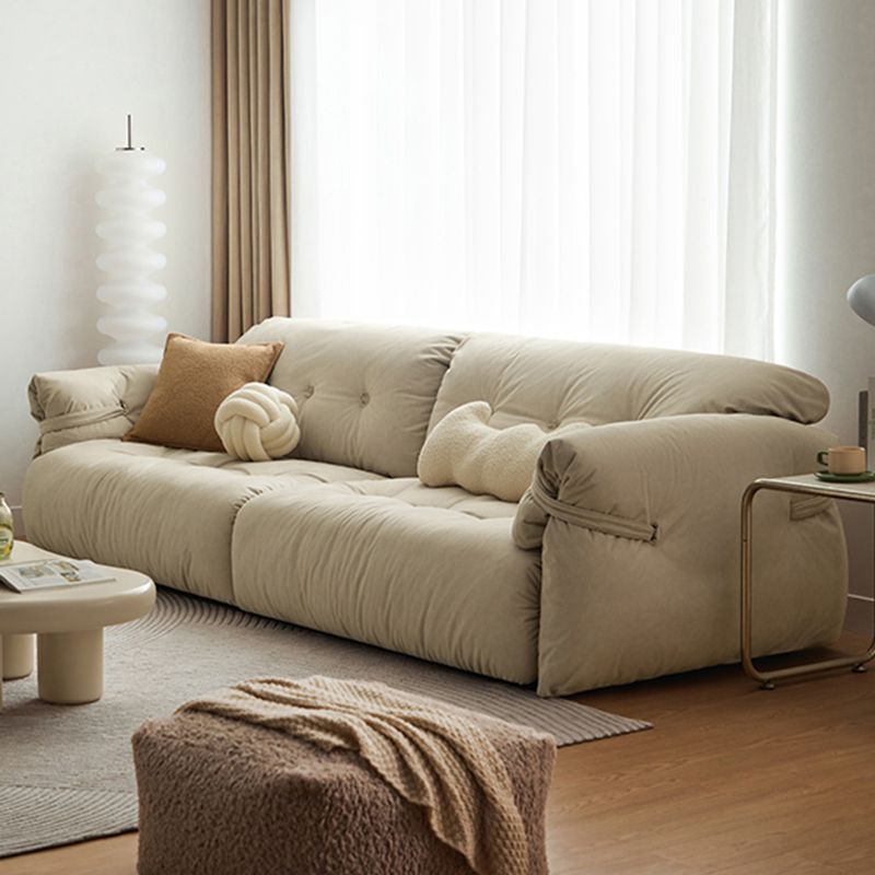 2-seater Scratch Resistant Solid Color Living Room Leather Sofa