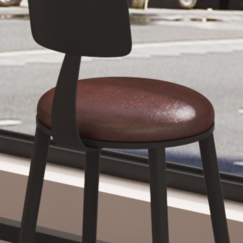 Black Contemporary Counter Height Stools Low Back Bar Stools