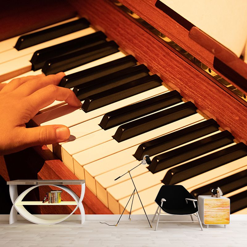 Living Room Mural Piano Photography Decorative Environment Friendly Mural