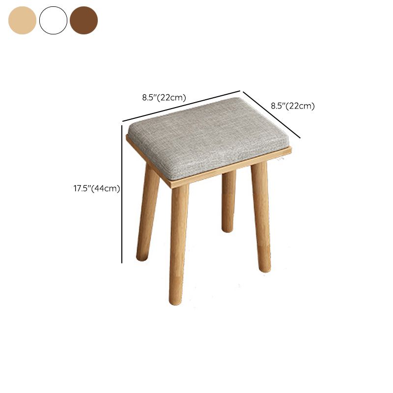 Scandinavian Solid Wood Vanity Dressing Table with Mirror and Stool