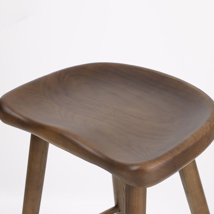 Contemporary Style Solid Wood Home Stool Matte Finish with Footrest