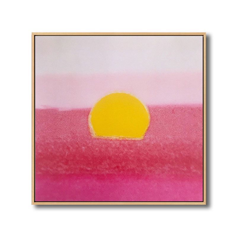 Light Color Sunrise Canvas Textured Kids Style Children's Bedroom Wall Art Print