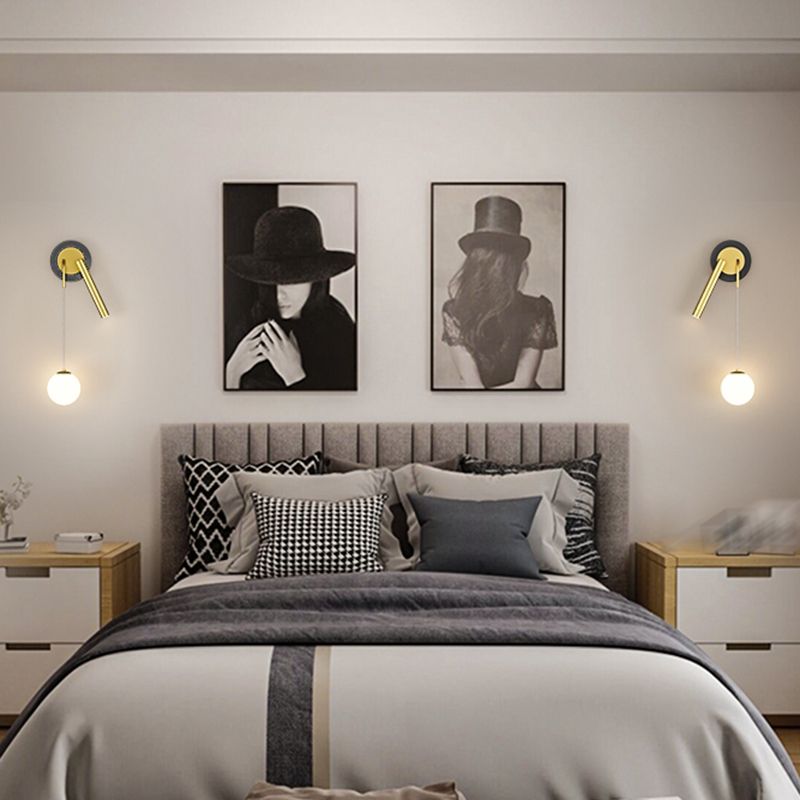Modern Style Unique Shape Wall Sconce Metal 2 Light Wall Lighting for Bedroom