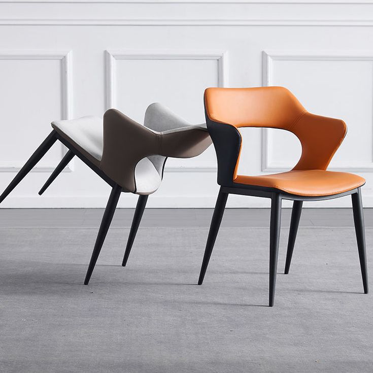 Contemporary Dining Room Arm Chairs Faux Leather Dining Chairs