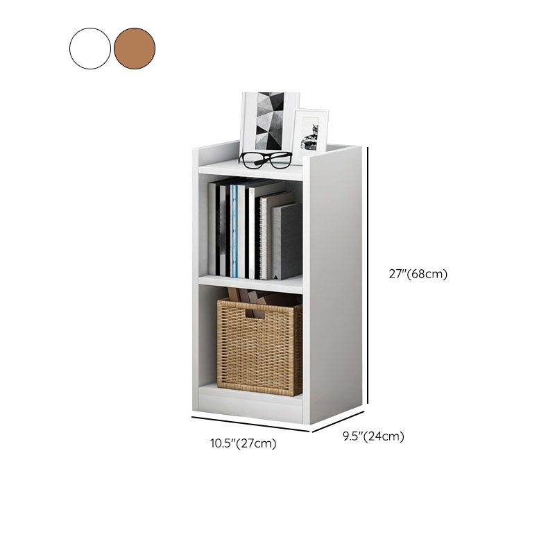 Contemporary Closed Back Bookcase Engineered Wood Bookshelf for Home Office