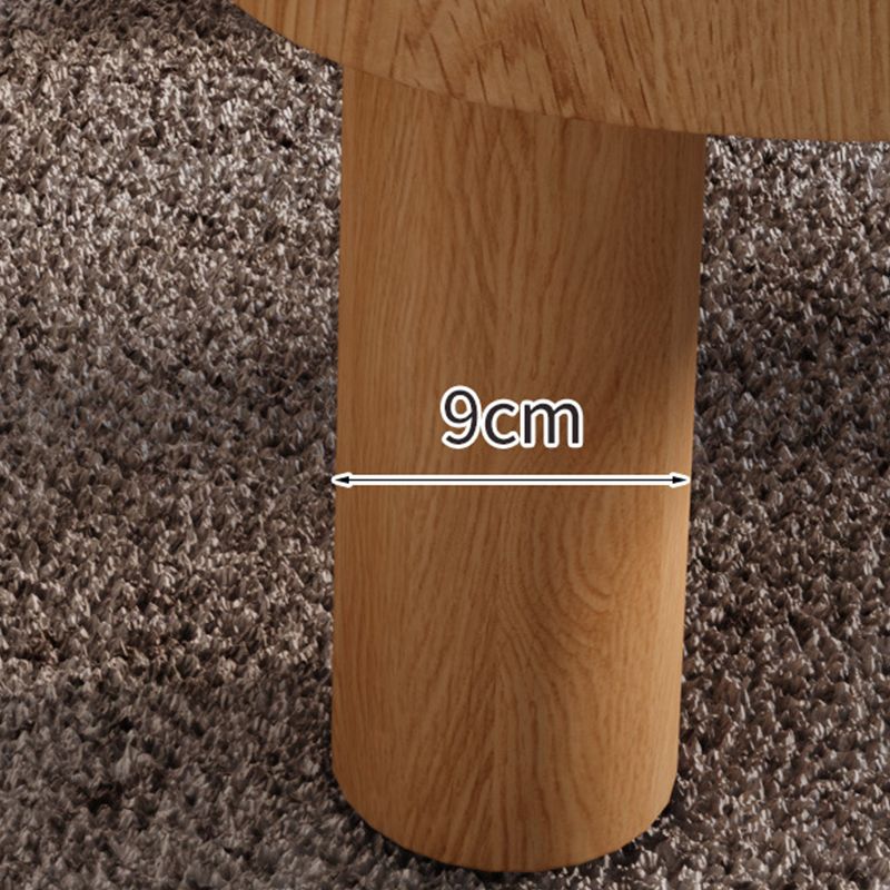 Contemporary 3 Legs Coffee Table Wood Cloud Shaped Cocktail Table