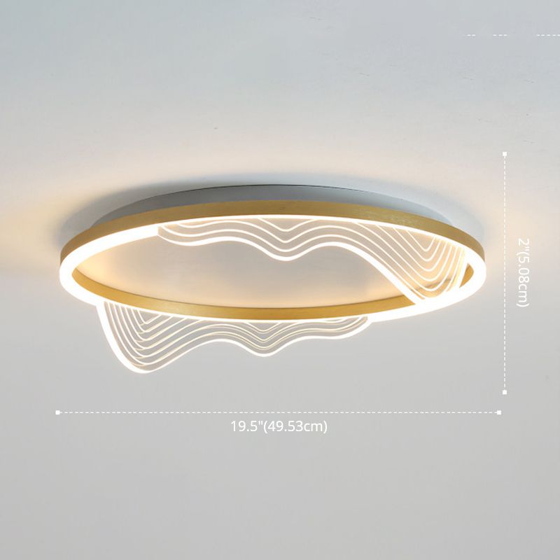 Runde LED-Deckenleuchten für die Oberflächenmontage, Acryl, kreative Unterputzleuchte für Schlafzimmer