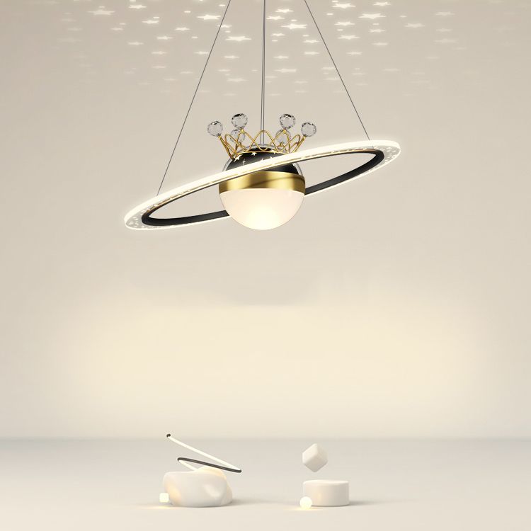 Ring Shade Metal Kroonluchter Lichten Modern 2- Lichte kroonluchter verlichtingsarmaturen