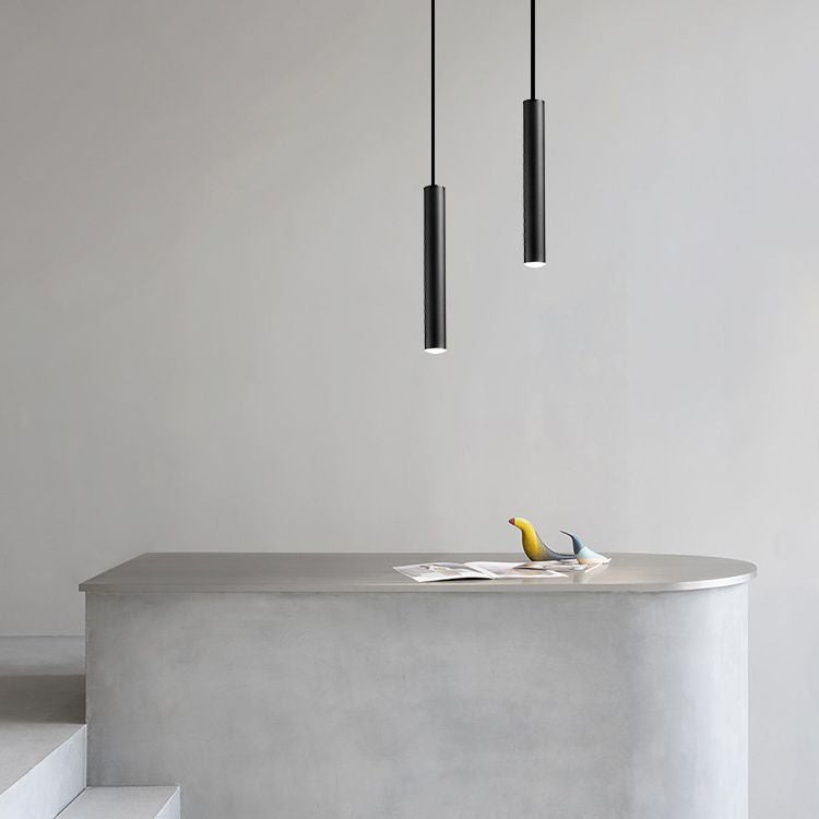 One-Light Black Metal Line Frame Pendant Light for Dinning Room Bedroom