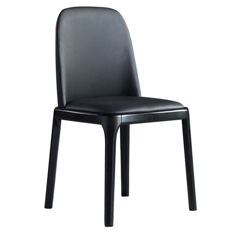 Modern Style Home Dining Side Chair Wood Parsons Armless Chair