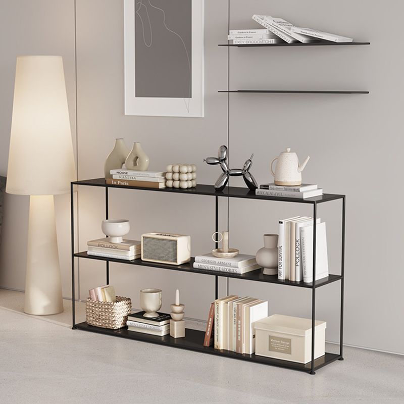 Contemporary Open Back Horizontal Bookshelf Metal Bookcase for Office