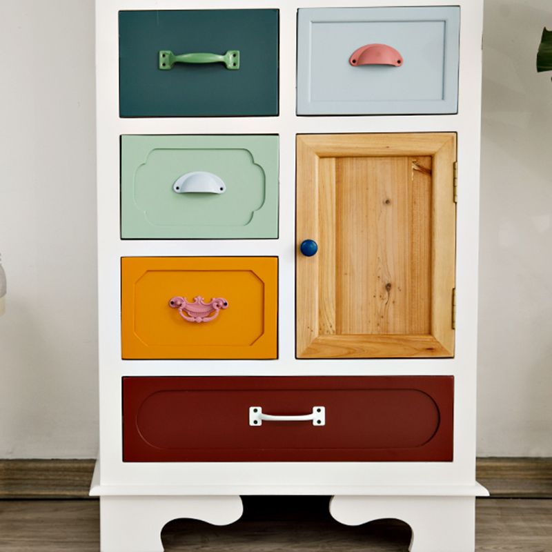 Coastal Storage Chest Dresser Solid Wood Dresser , 14.82-inch Width