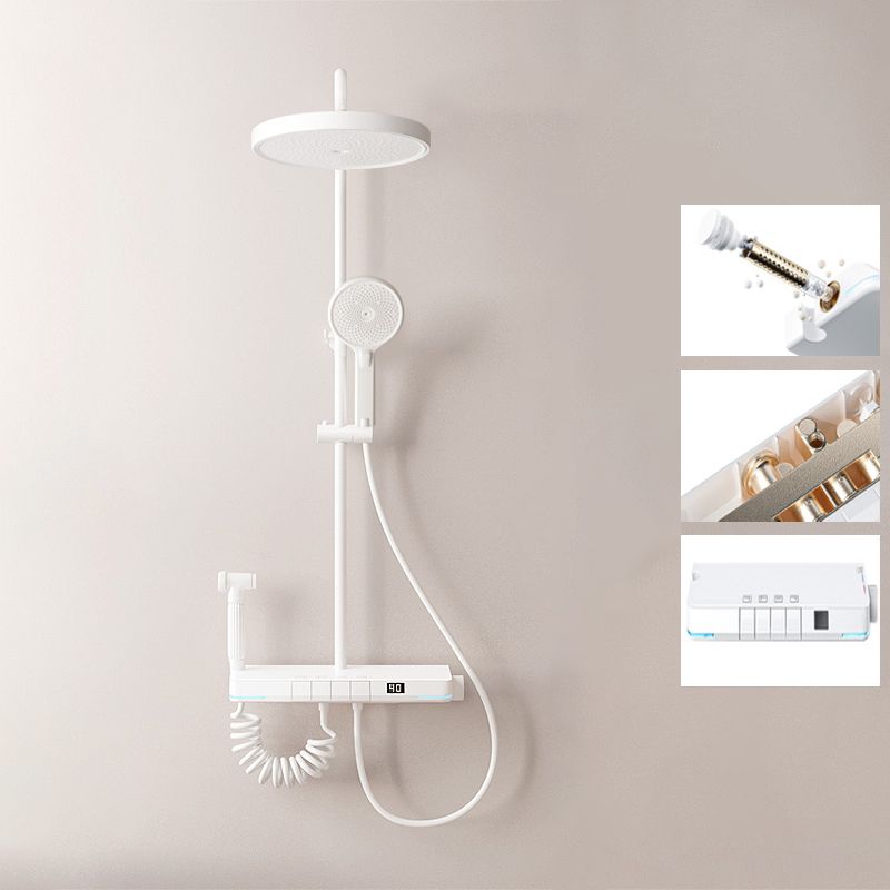 Modern Shower System Brass Slide Bar Included Wall Mounted Shower Set