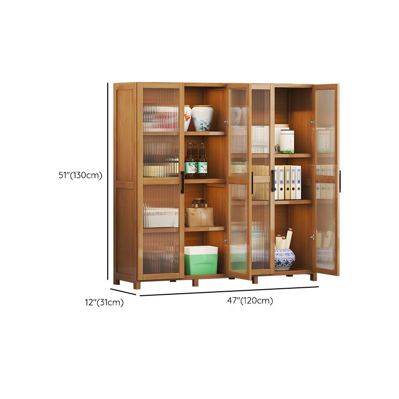 Contemporary Display Stand Bamboo Buffet Cabinet for Dining Room