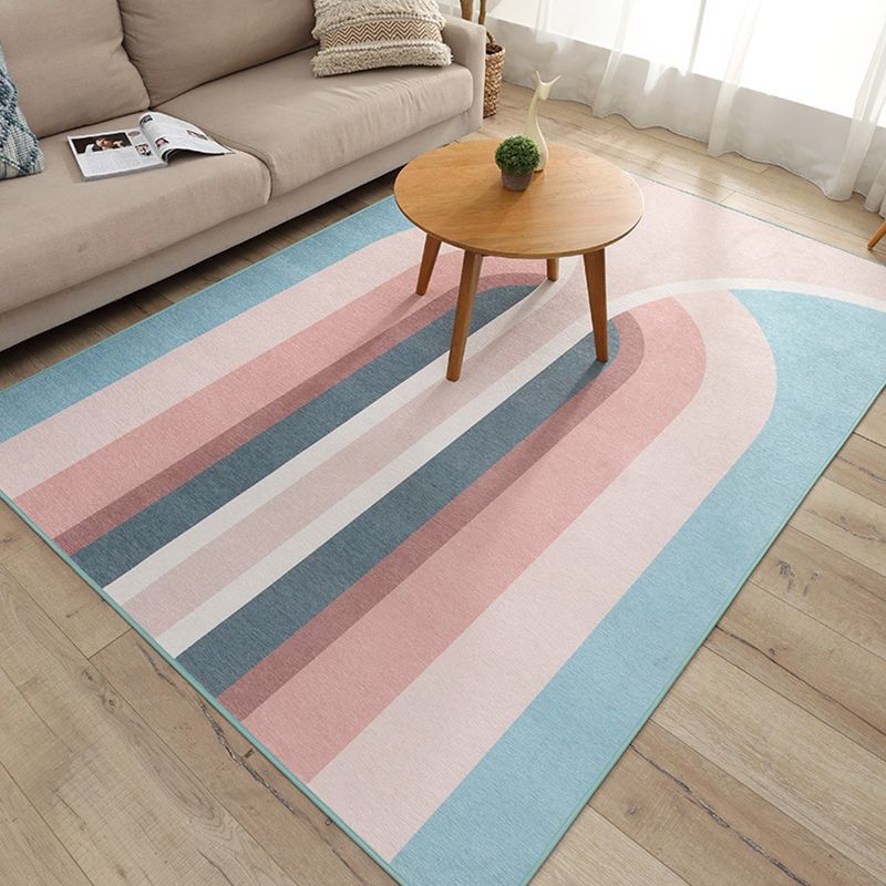 Glam Geometric Print Rug Multicolor Contemporary Rug Polypropylene Machine Wash Anti-Slip Pet Friendly Rug for Home