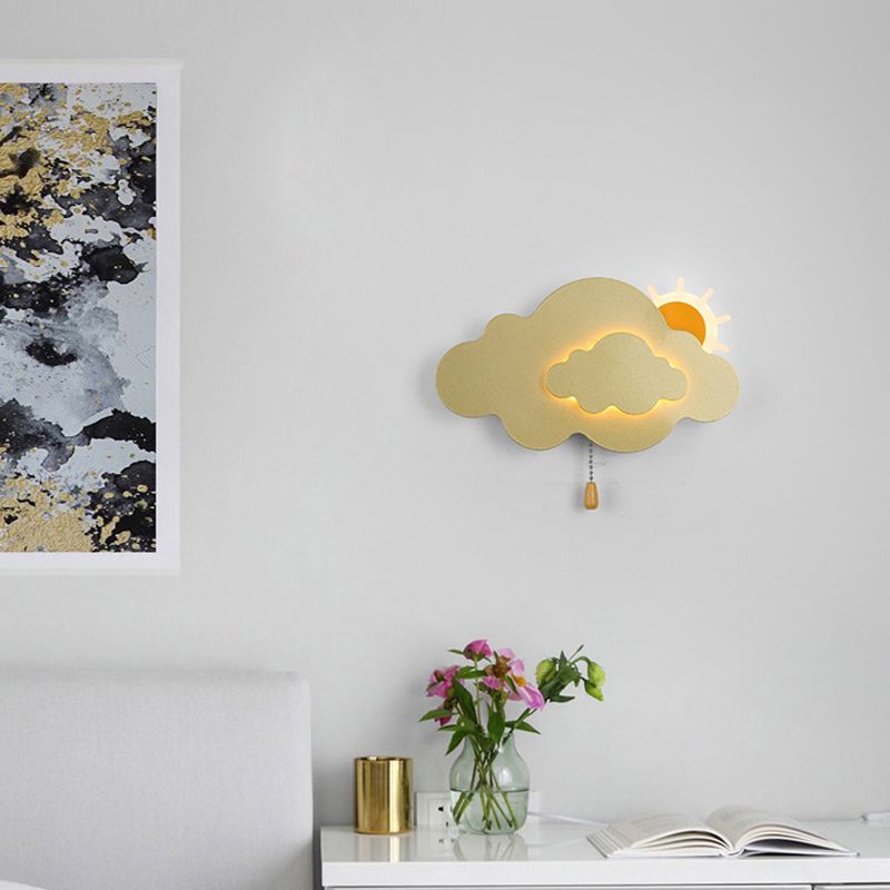 Metal Cloud Wall Lighting Modern Style 1 Light Wall Lighting Fixtures