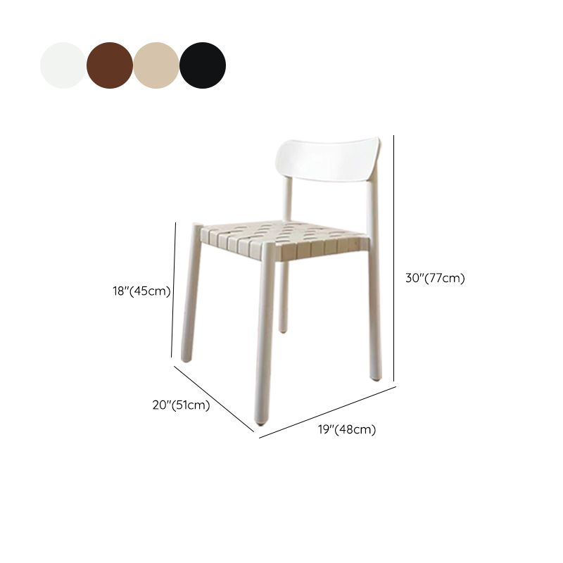 Industrial Armless Dining Chair Kitchen Open Back Dining Chair