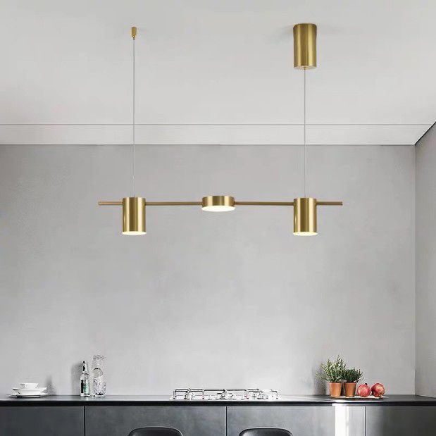 Cylinder Island Lighting Fixtures Contemporary Metal Island Lighting Ideas