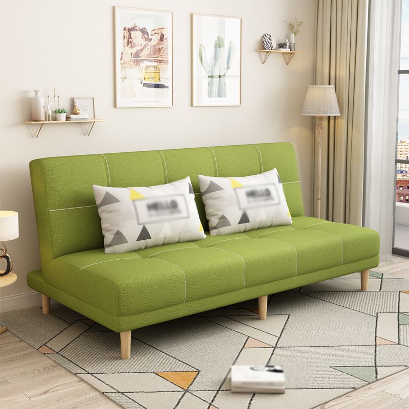 Armless Settee 27.55" W Modern Convertible Sleeper Sofa for Living Room