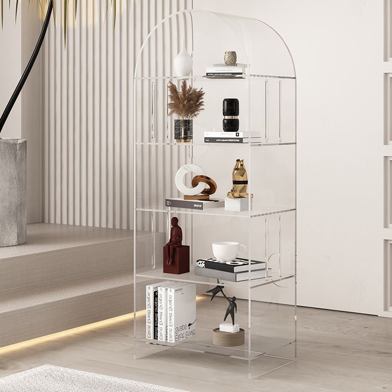 Acrylic Closed Back Standard Bookshelf Modern Style Bookcase