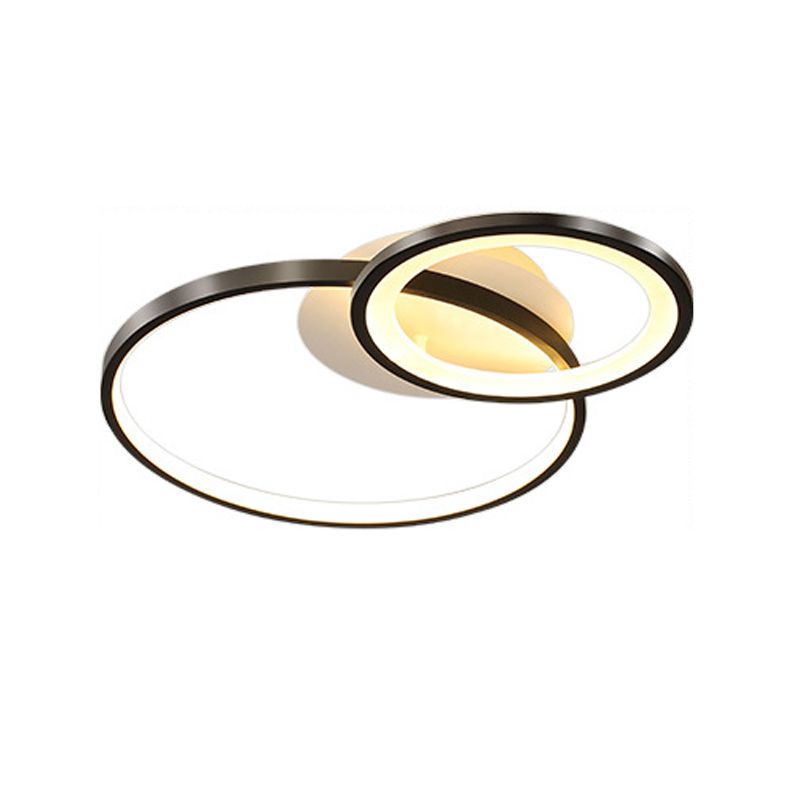Cerchio Soffitto Light Fixture Moderno Stile LED Metallo Soffitto Montato Light