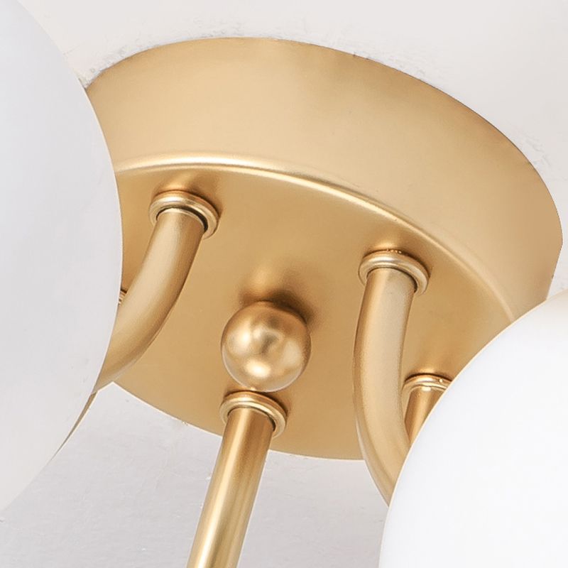 Lampe encastrée en verre minimaliste moderne nordique avec abat-jour en verre pour le salon