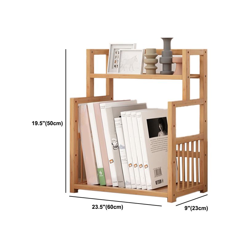 Contemporary Bamboo Bookcase 9-inch Wide Home Standard Bookshelf
