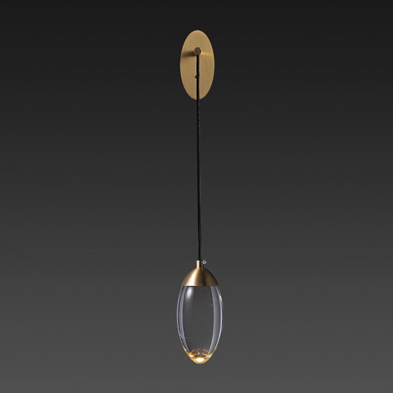 Crystal Teardrop Wall Sconce Lights Modern Style 1 Light Wall Mounted Light Fixture