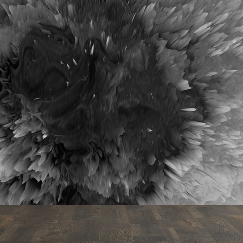 Dark Color Blowout Effect Mural Water Resistant Wall Covering for House Interior