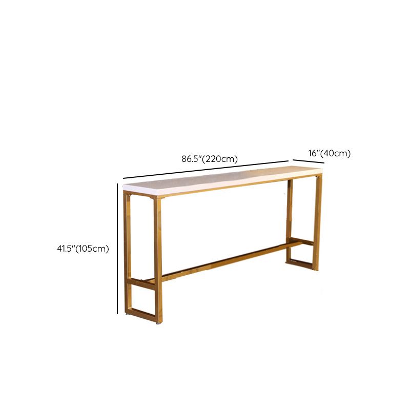 Glam Bar Height Table Solid Wood Top Bistro Pub Table for Patio Use
