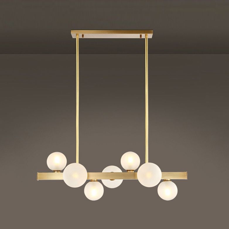 Modern Pendant Chandelier Globe Island Lighting Ideas Glass Island Ceiling Light in Gold